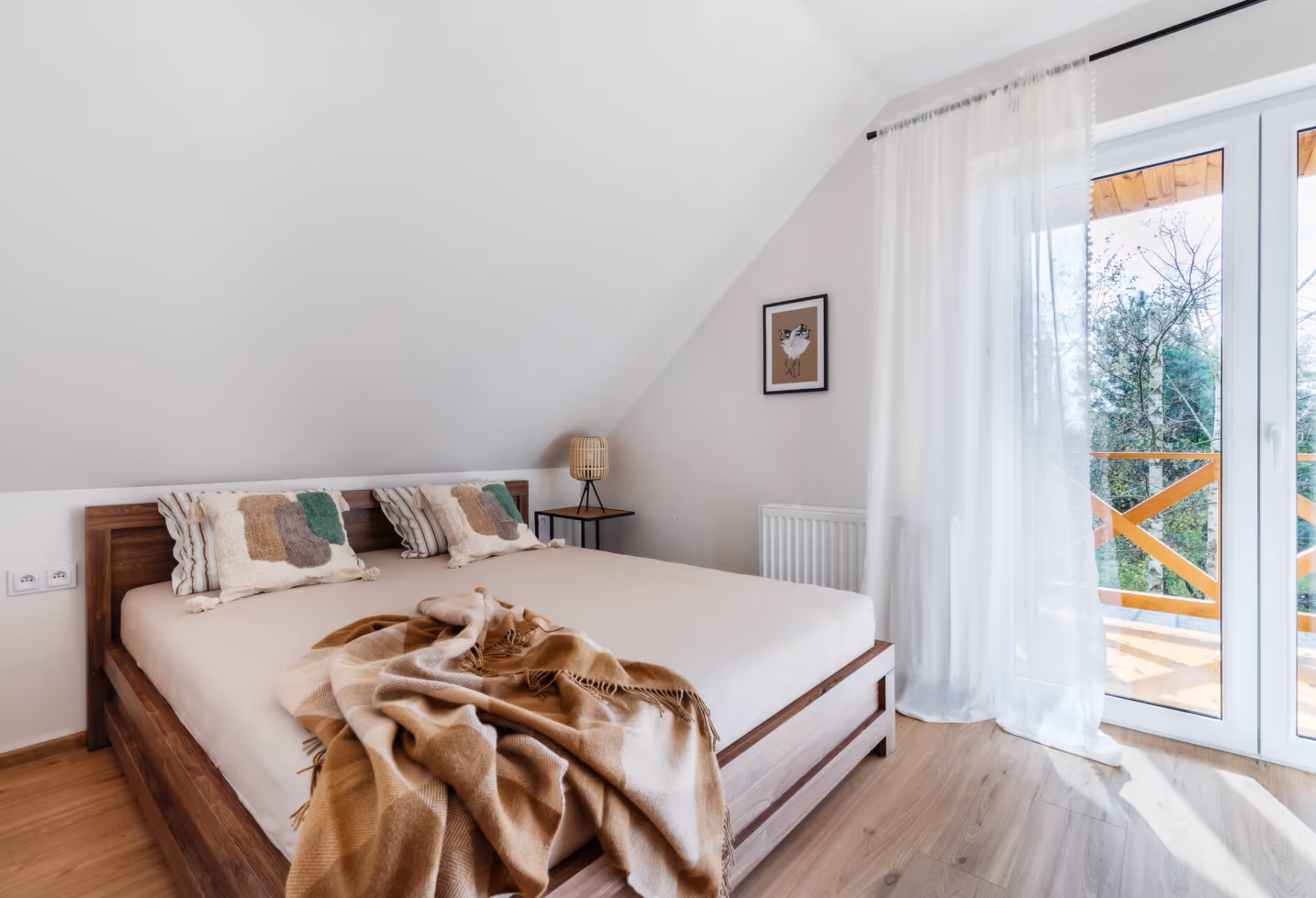 Domek Chańcza - Sypialnia z balkonem